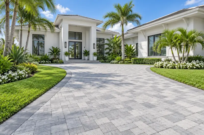 A welcoming driveway and path
